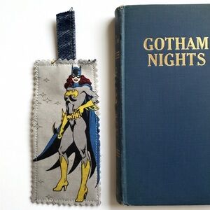 Batgirl Superhero Fabric Bookmark handmade